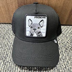 Black Frenchie Trucker Snapback Hat